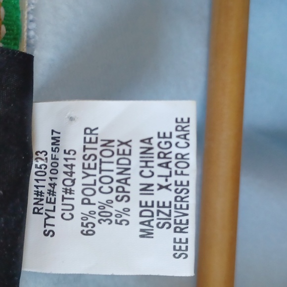 NWT Brazil Flag Warm Up Jacket Baby Blue Juniors Size XL LA Kitty - Picture 12 of 15